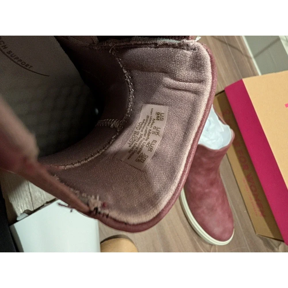 Ryka Women Shoes 9M Viv Boot Water Resistant‎ Sneak Rich Purple Faux Leather